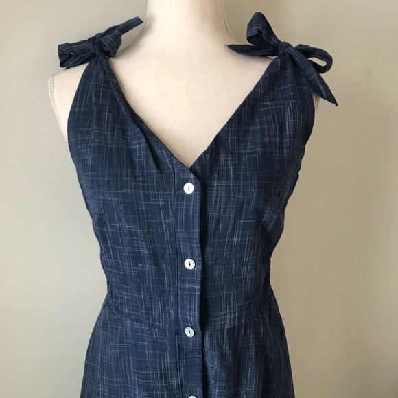 Marled Chambray Button Down Midi Dress•NWT - Picture 3 of 8